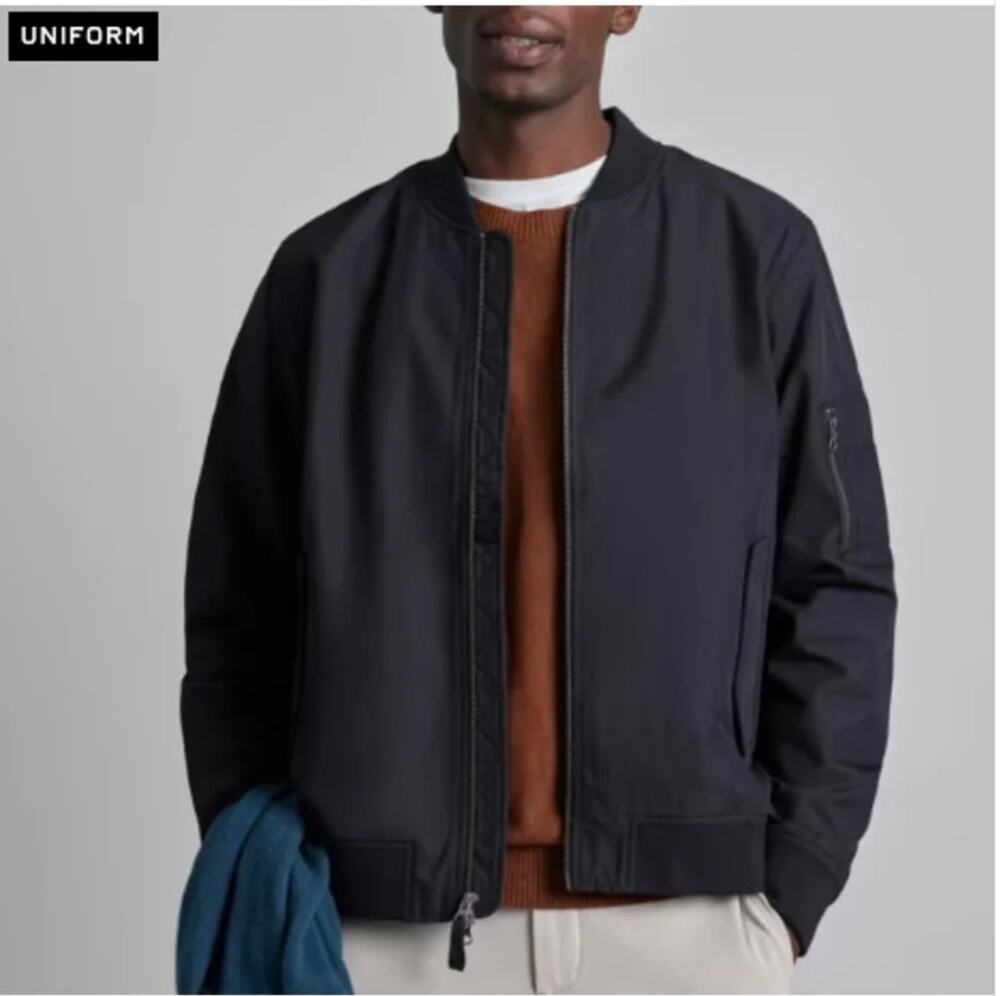 Everlane Uniform Bomber Jacket in Black
